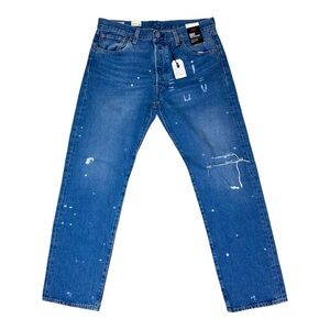 Levi's® Premium 501 ‘93 Straight Fit Paint Splatter Distressed Jeans